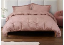 Постельное белье сатин Premium Lotus Home - Dakota Modern Pudra (Турция), евро